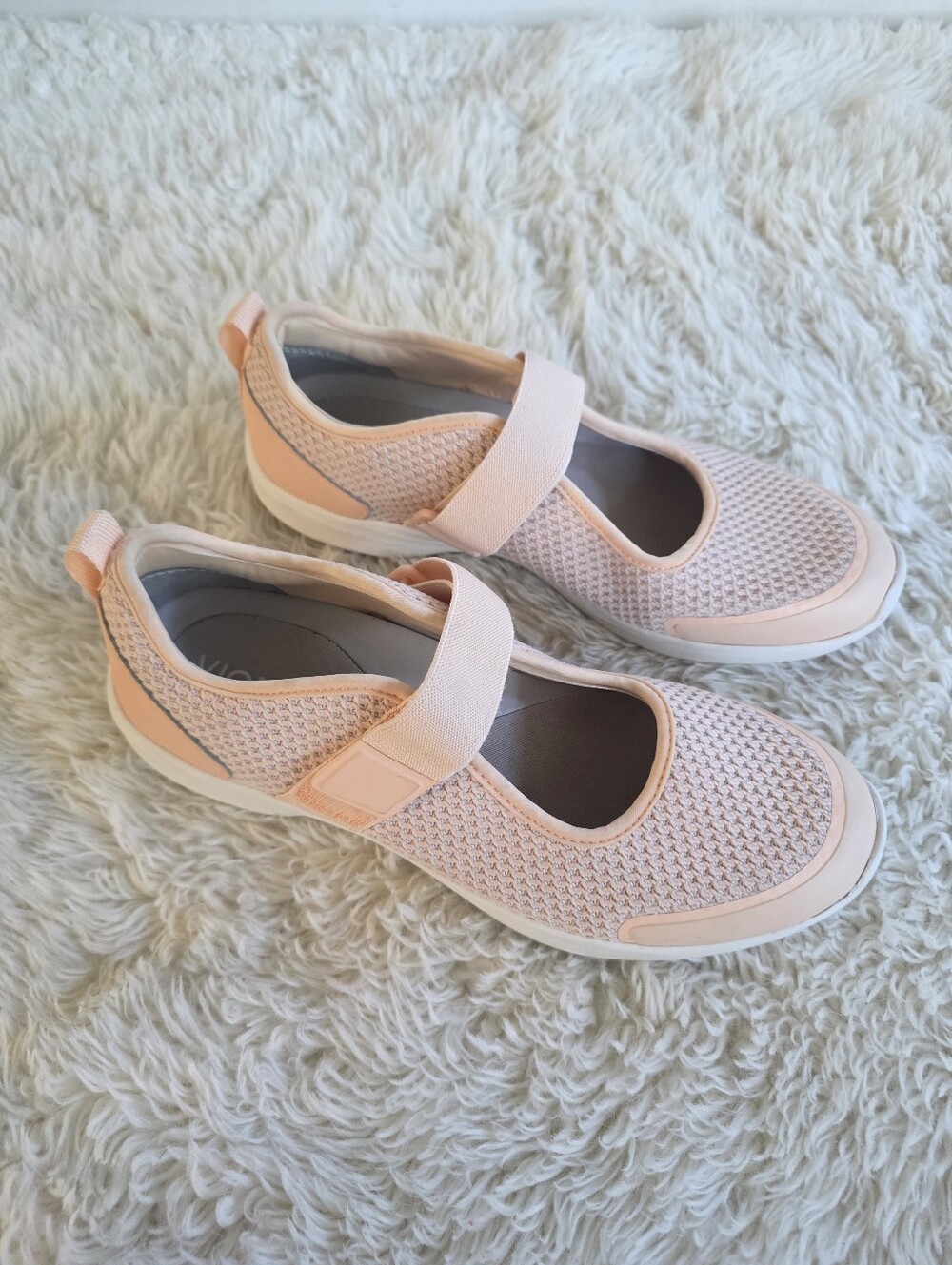 Vionic Sky Jessica Mary Jane Sneaker Peach 7.5 Womens